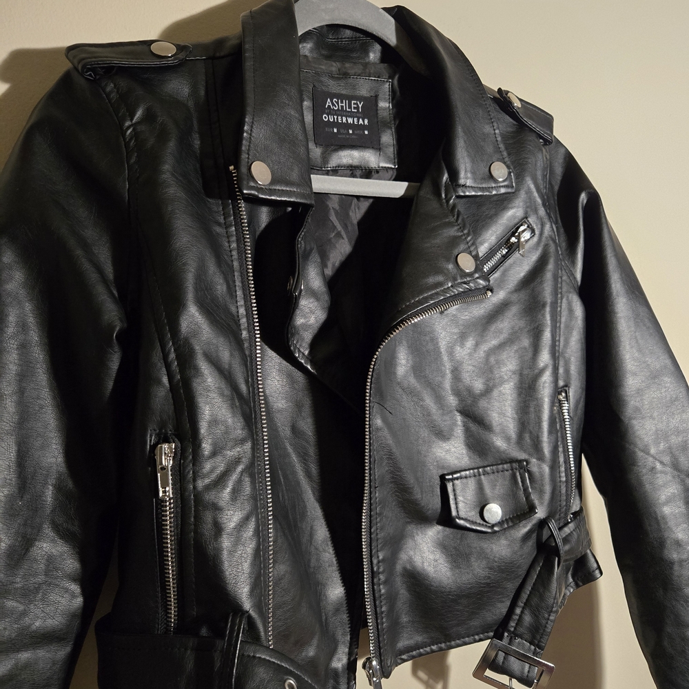 Ashley By 26 International Women's Black Leather Jacket